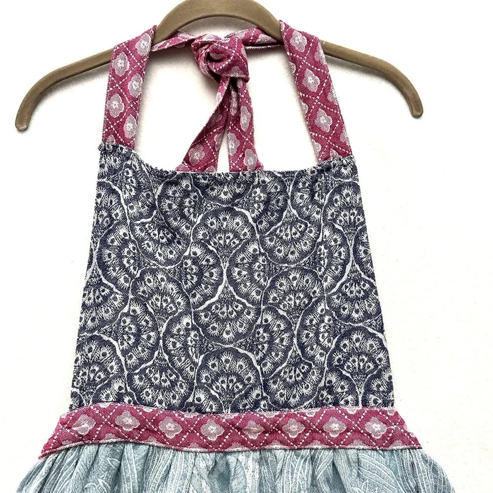 Liberty for Anthropologie RARE Jacquard-Woven Apron Pockets Neck And Back Tie‎